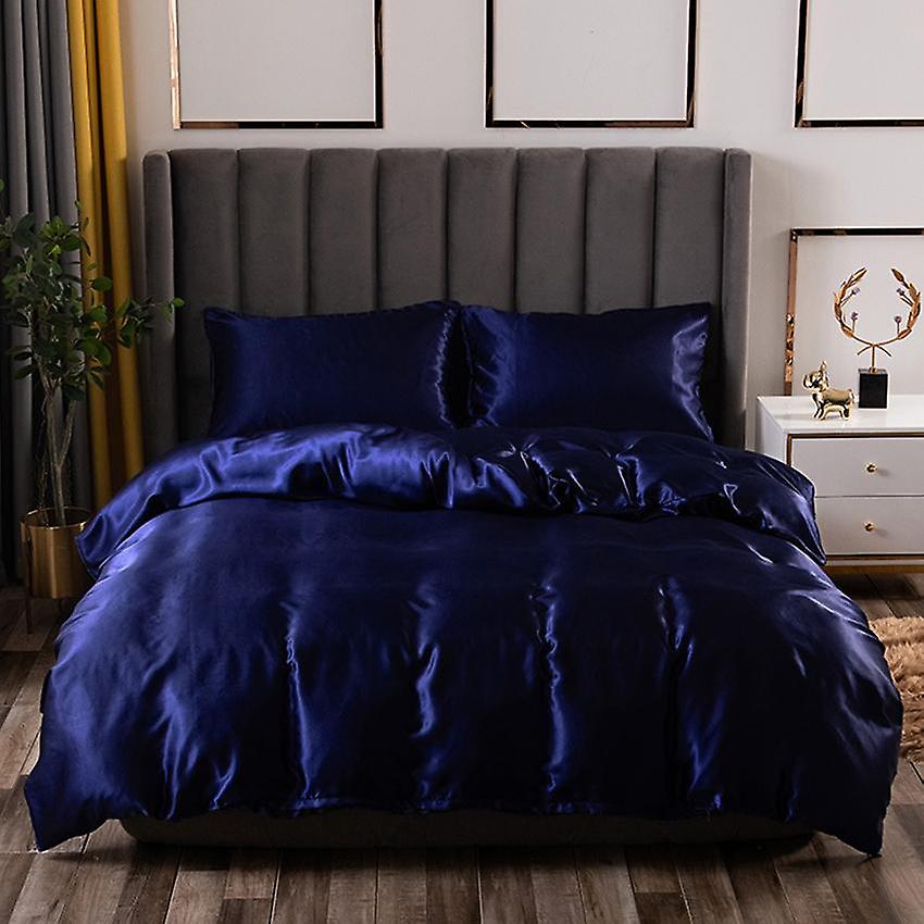 Luxury Satin Bed Sheets Imitation Silk Bedding Set Soft Duvet Cover Queen King Linens Pillowcases for Home Textile