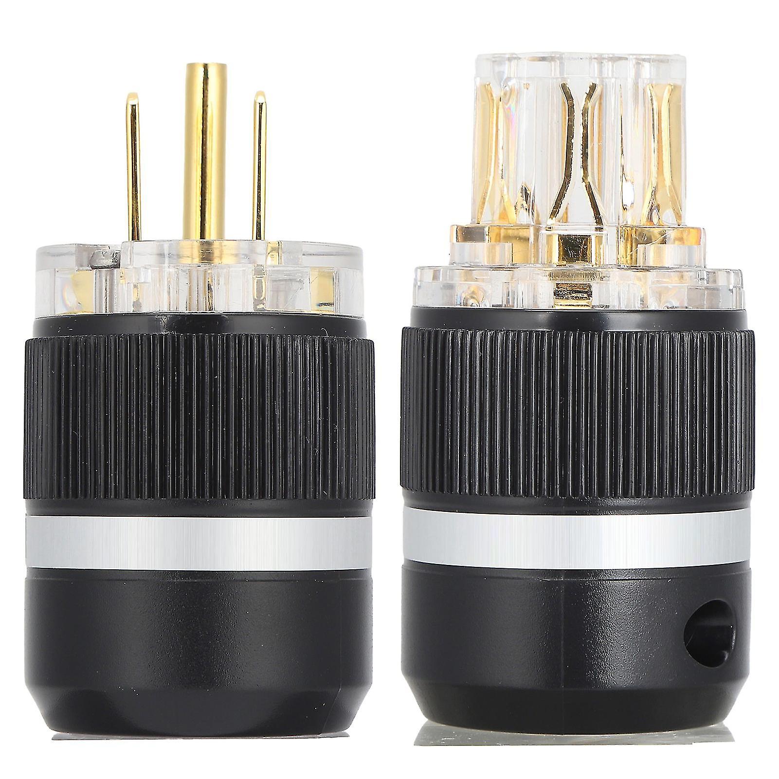 Monosaudio Pure Copper Gold‑Plated AC Power Plug for Audio Power Cables 100‑250V