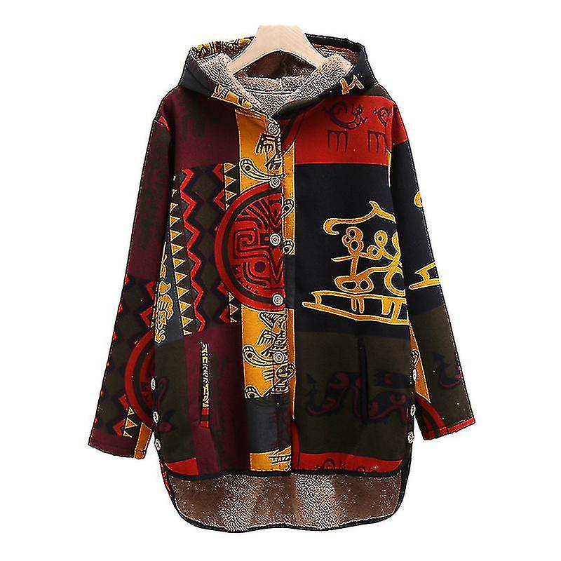 Ladies Loose Hoodies Outwear Donne Inverno Caldo Con Tasche Button Down Jacket