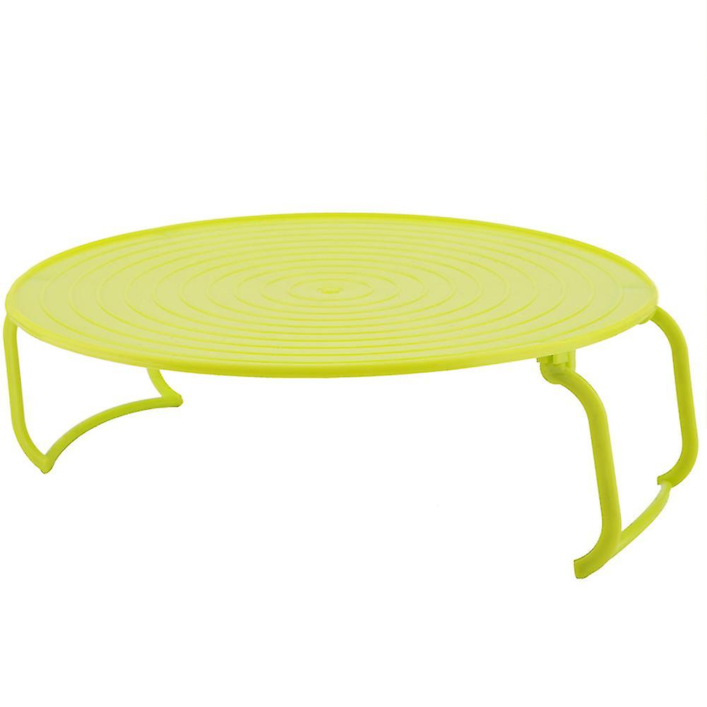 Microwave Rack Multifunctional Plastic Microwave Oven Heating Layered Steaming Rack Cooking Tray Rack(Green)
