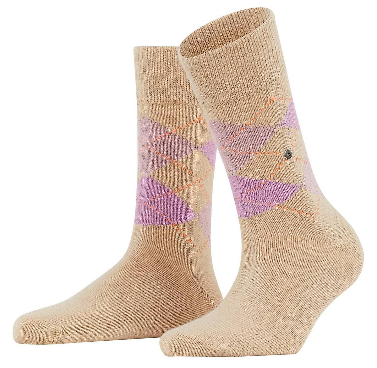 Burlington Whitby Socks - Camel Beige/Pink