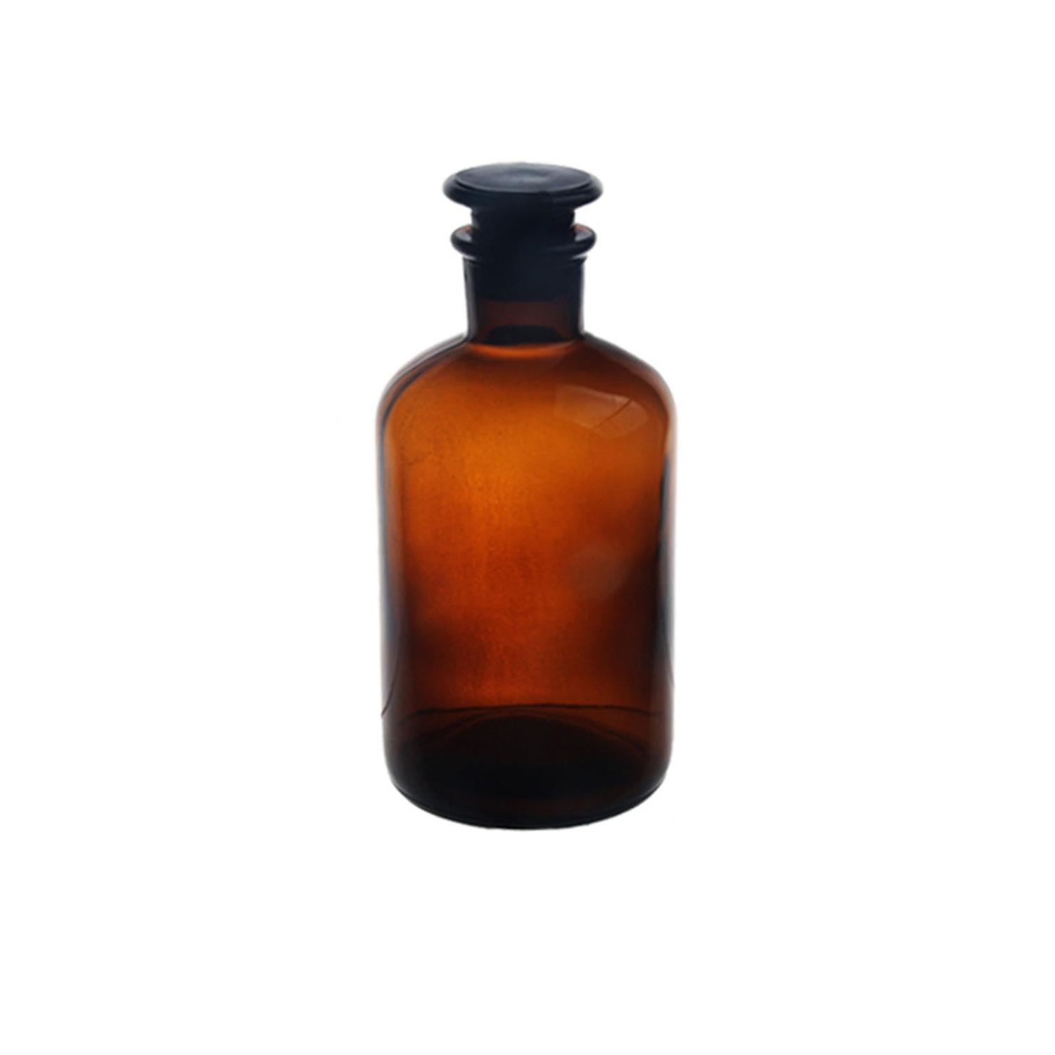 30/60/125/250/500ml Reagent Jar High Durability Corrosion Resistant Borosilicate Glass Small Opening