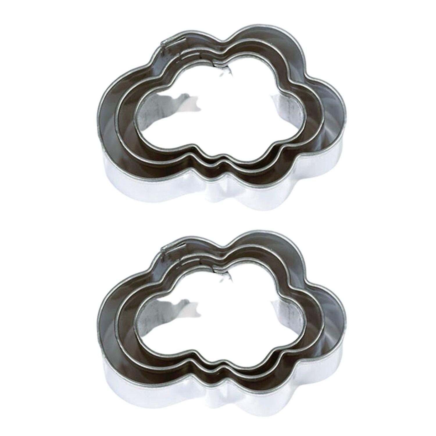 6 mini stainless steel cookie cutters - Clouds