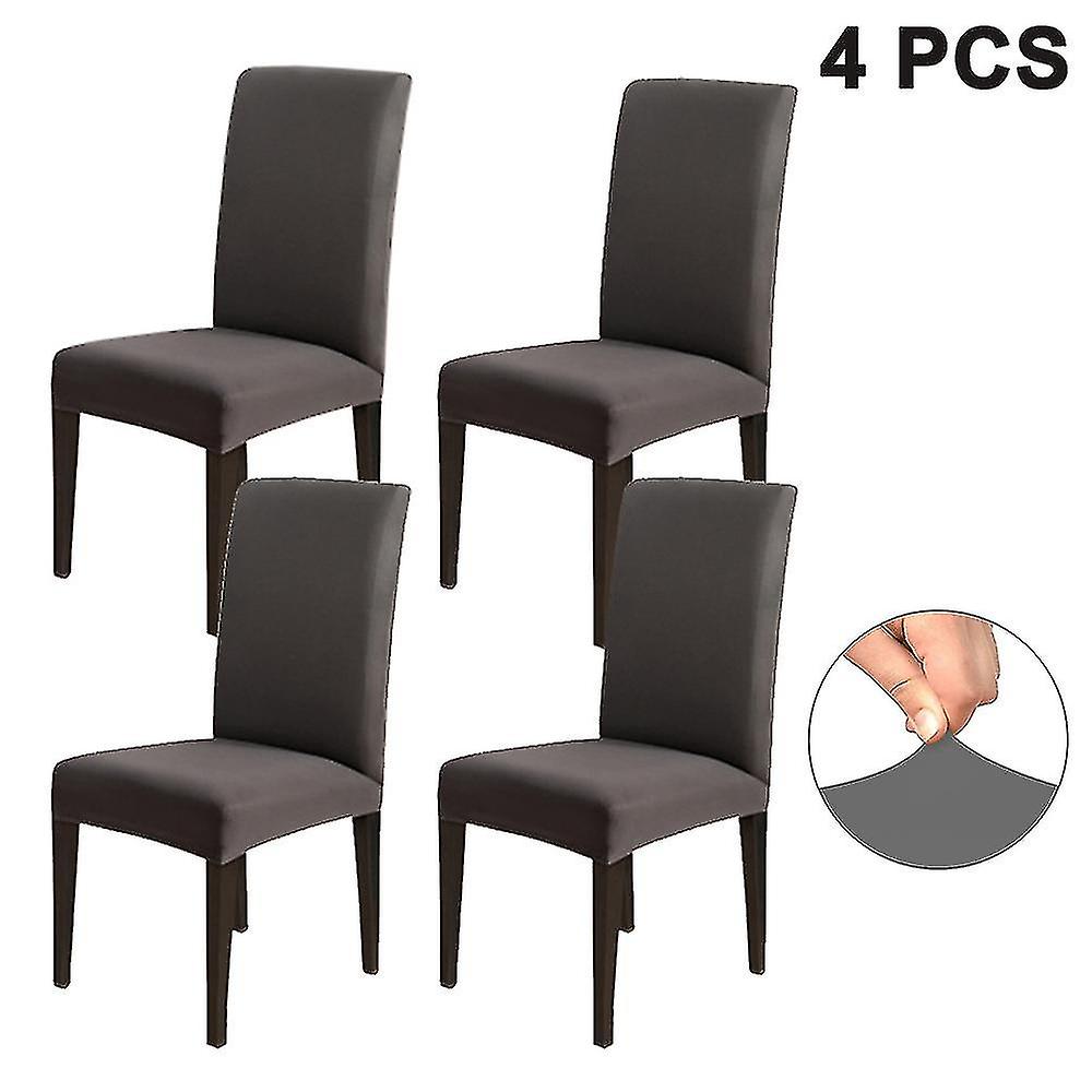 4 Pack Removable Washable Short Dining Chair Slipcovers