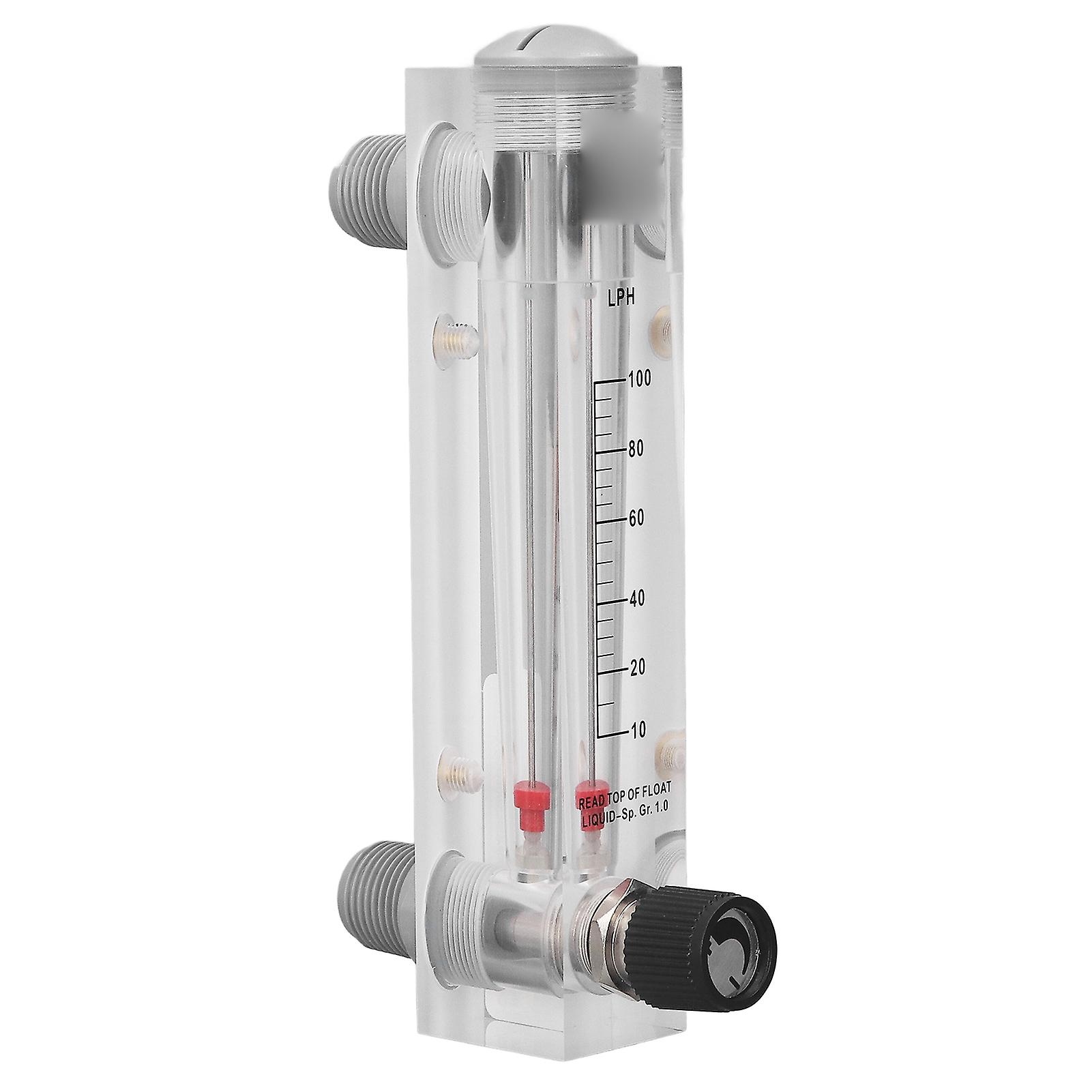 Flow Meter Liquid Flow Meter Adjustable Panel High Precision 10-100 LPH Acrylic Water Flow Meter for Flow Measurement and Control