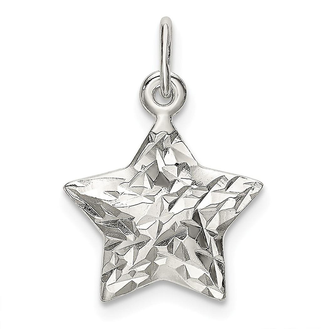 女性のための925スターリングシルバースターチャームペンダントネックレス - .7グラム