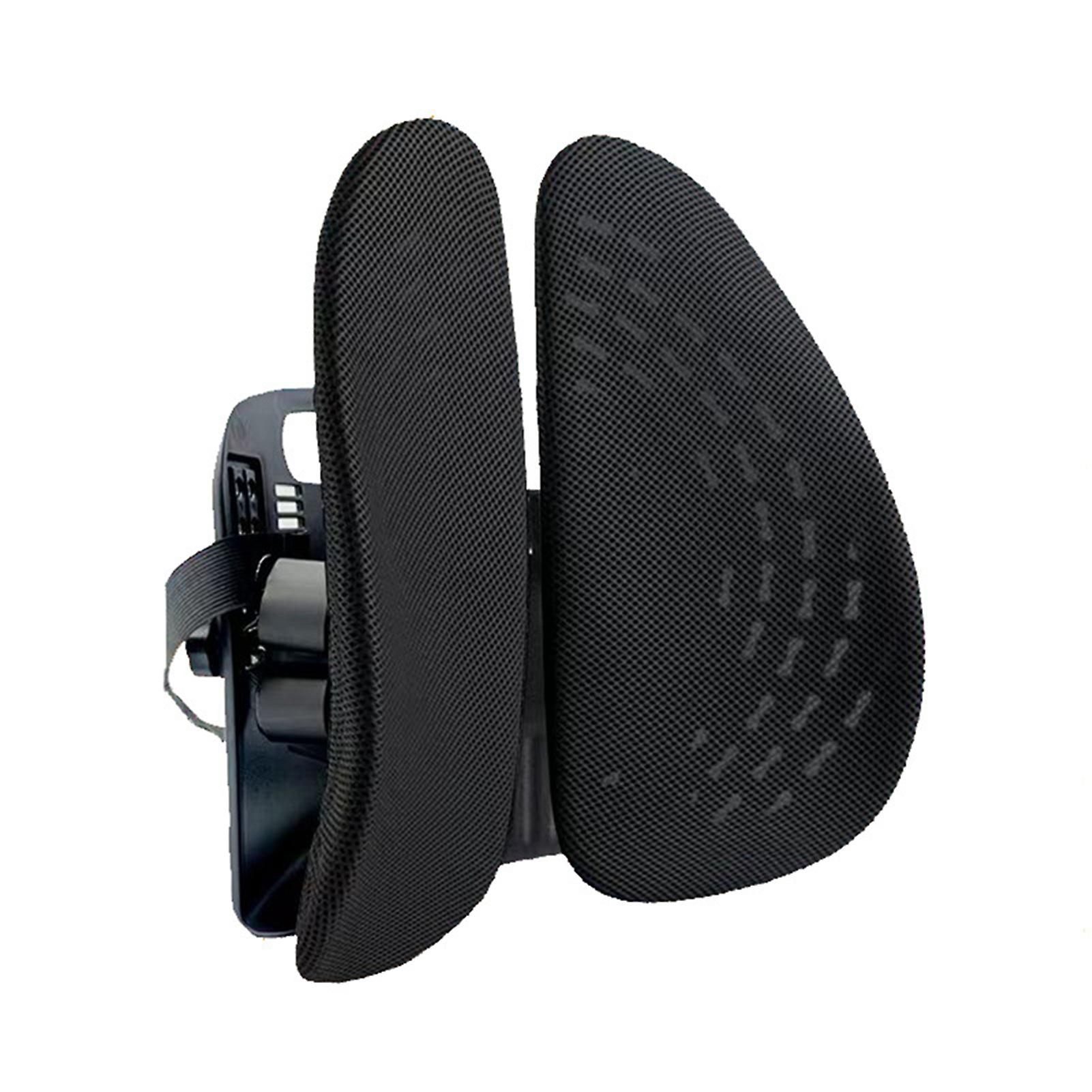 Coussin de dossier ergonomique et réglable en maille respirante pour chaise de bureau et de voiture, noir