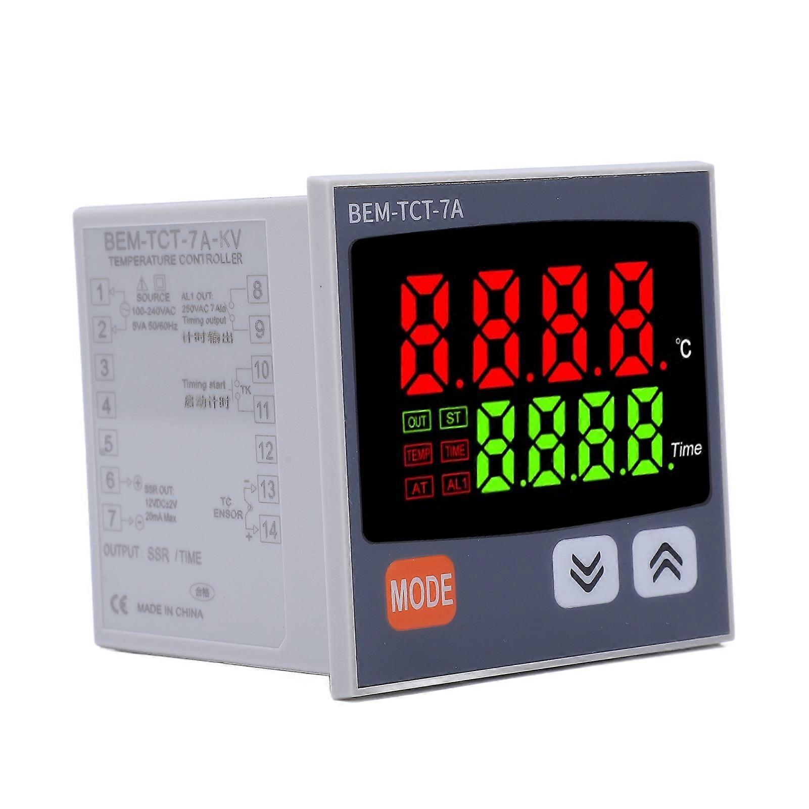 Multifunctional K Type Input Digital Display Thermostat for Heat Press Machine, 100‑240V
