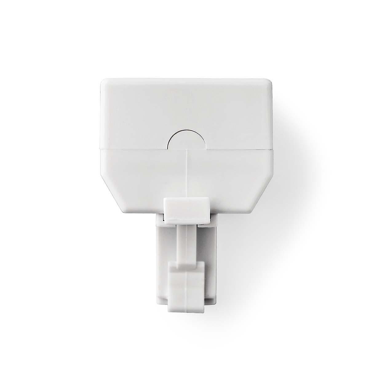Telecom Wall Box | Plug Type: RJ11 | RJ11 Male | 2x RJ11 (4/6) Female | Splinters | ABS | White