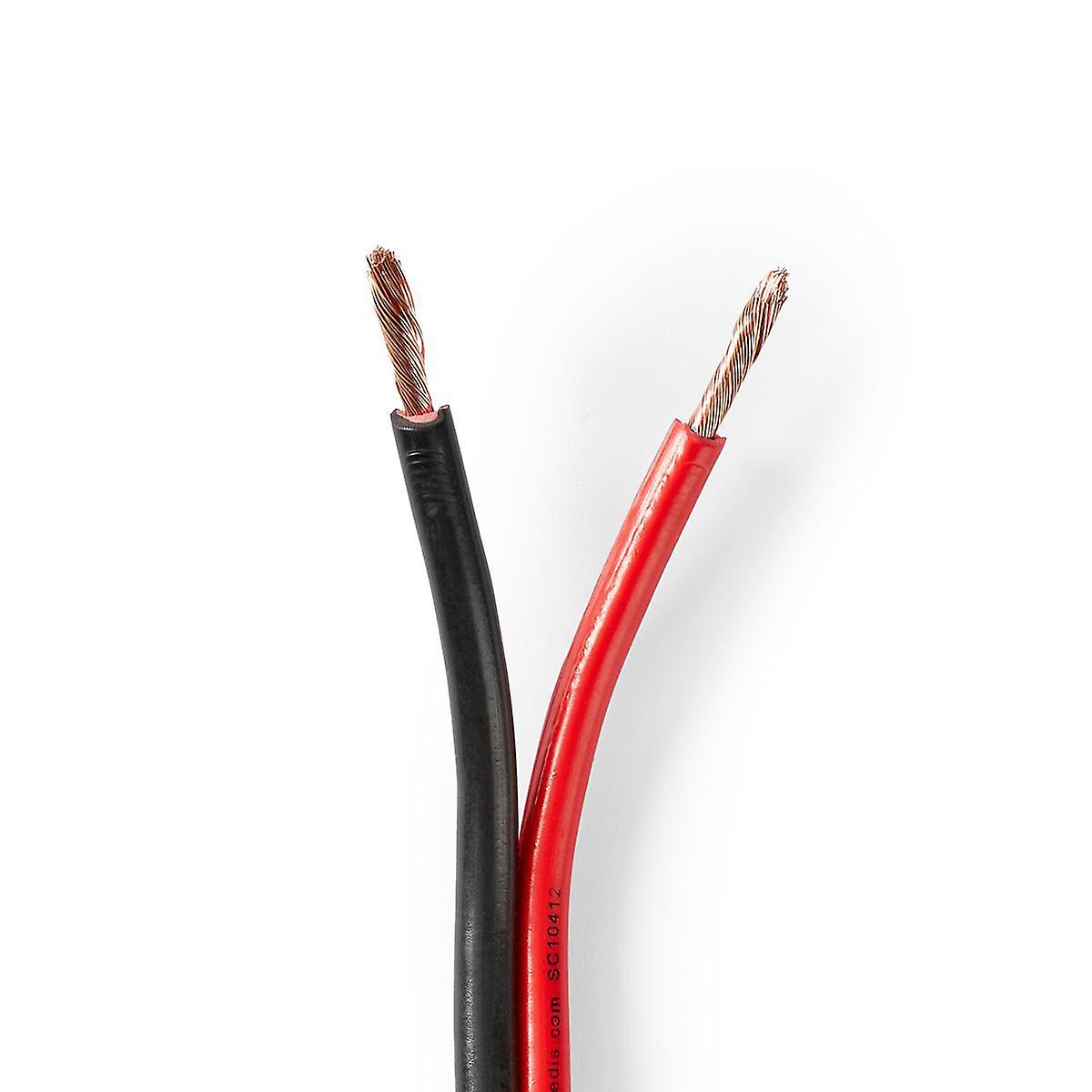 Speaker Wire | 2x 2.50 mm² | CCA | 25.0 m | Round | PVC | Red / Black | Packaging