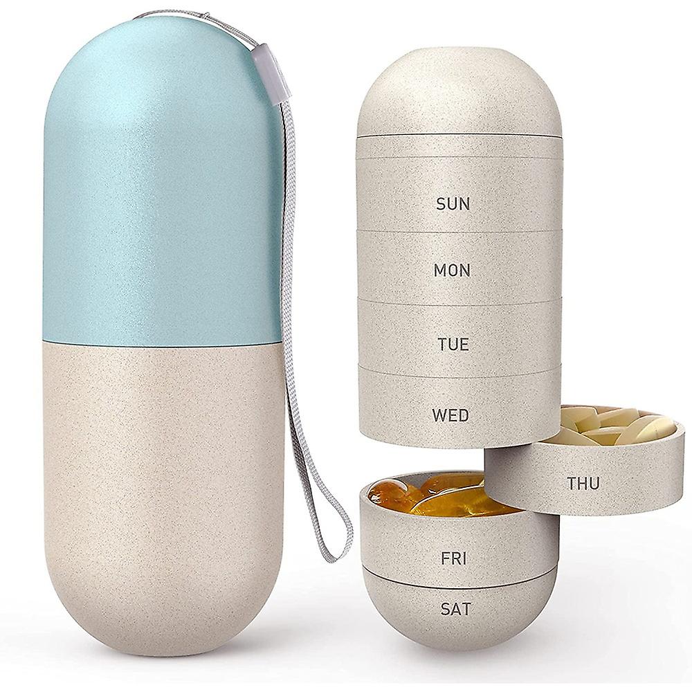 Portable 7-Day Pill Box Waterproof