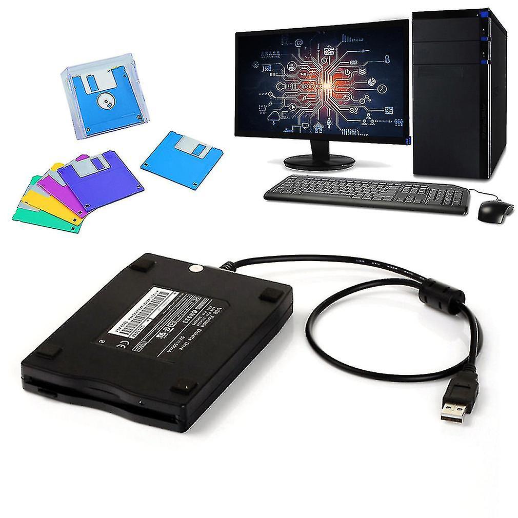 1.44Mb 3.5" Usb External Portable Floppy Disk Drive Diskette Fdd For Laptop