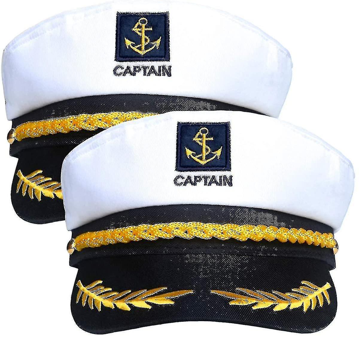 2 قطع البحرية البحرية الأدميرال نمط قبعة - قابل للتعديل Shisailor كاب