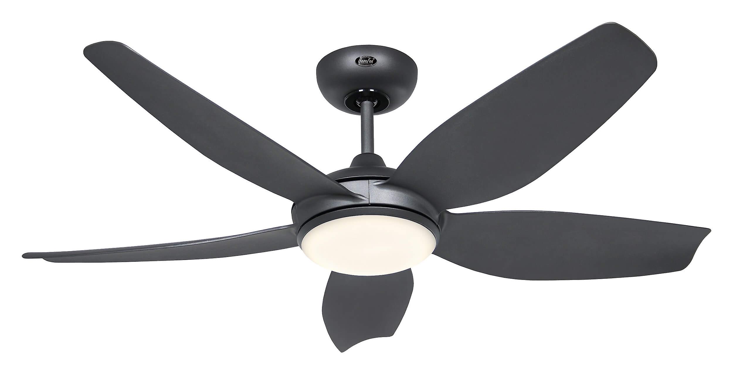 DC ceiling fan Eco Volare 116 Basalt with LED
