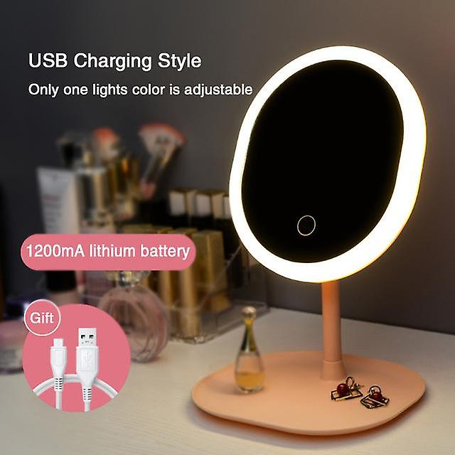Led Makeup Mirror M007-1 Usb Storage Led Face Mirror Adjustable Touch Dimmer Led Vanity Mirror Stand Up Desk Cosmetic Mirror