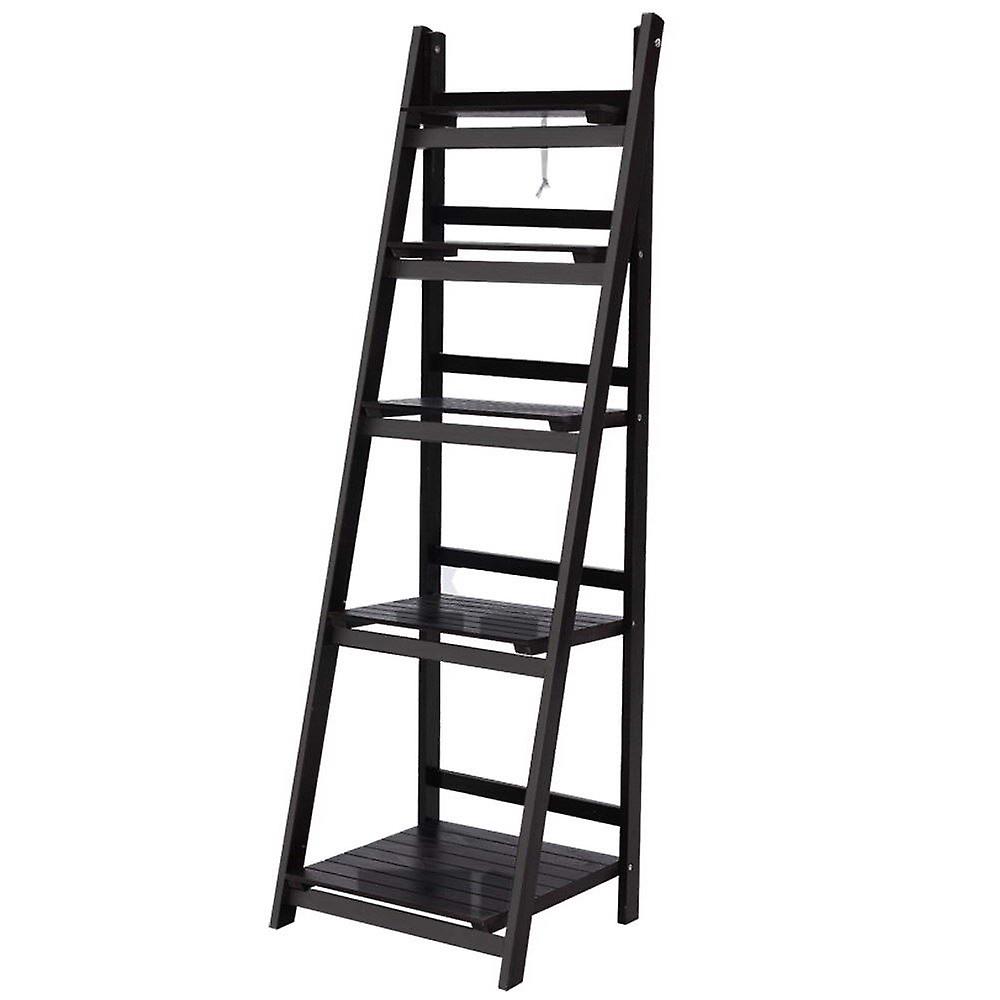 Artiss Display Shelf 5 Tier Ladder Stand Storage Book Shelves Rack Coffee Bookshelves