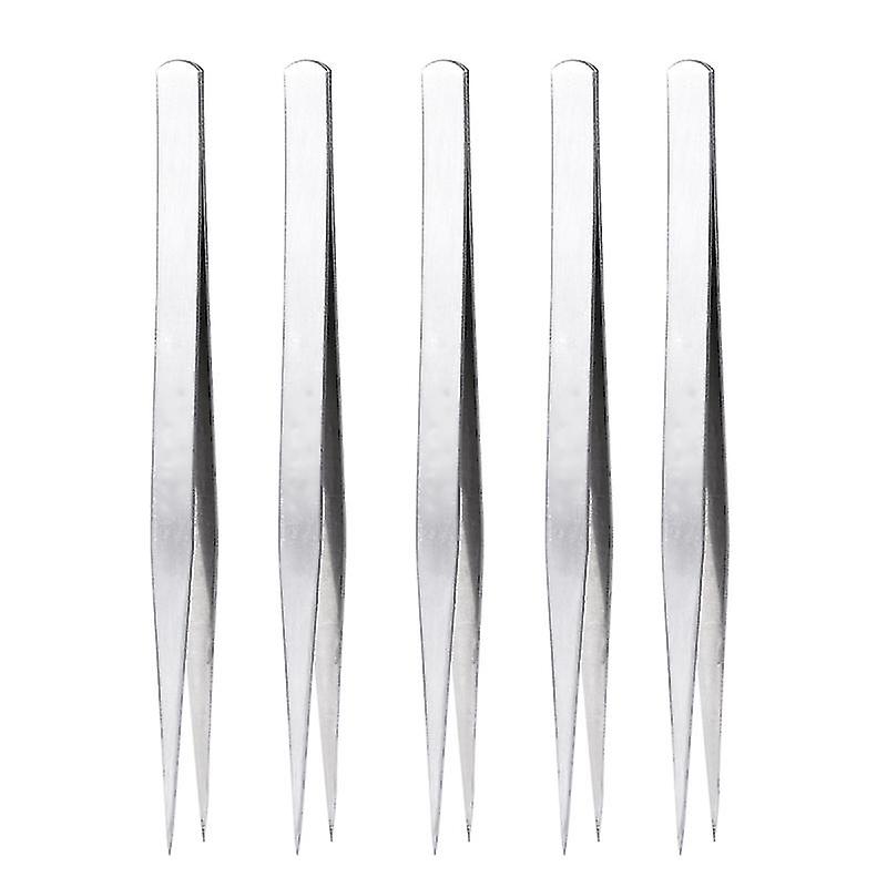 10pcs Straight Tweezers