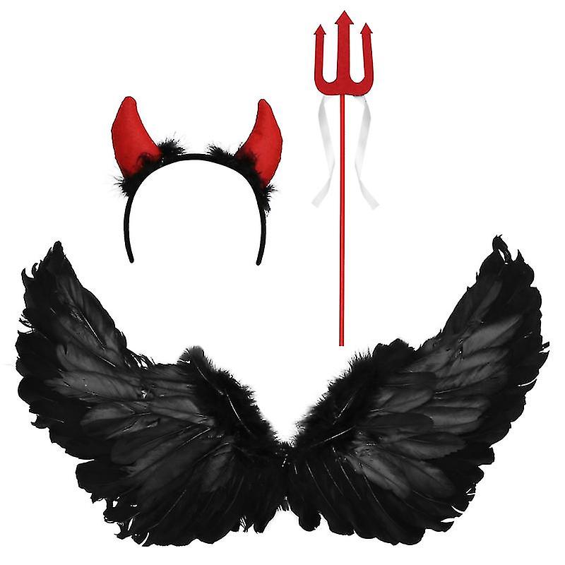 3pcs Devil Feather Wing