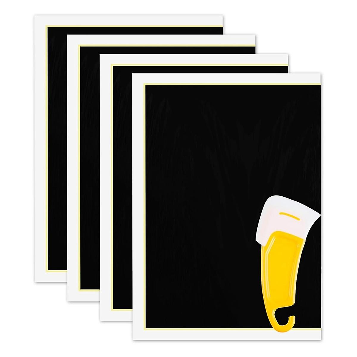 Black Laser Engraving Marking Paper, 4 PCS Laser Color Paper with , 10.6 X 7.7Inch for Fiber Lasers