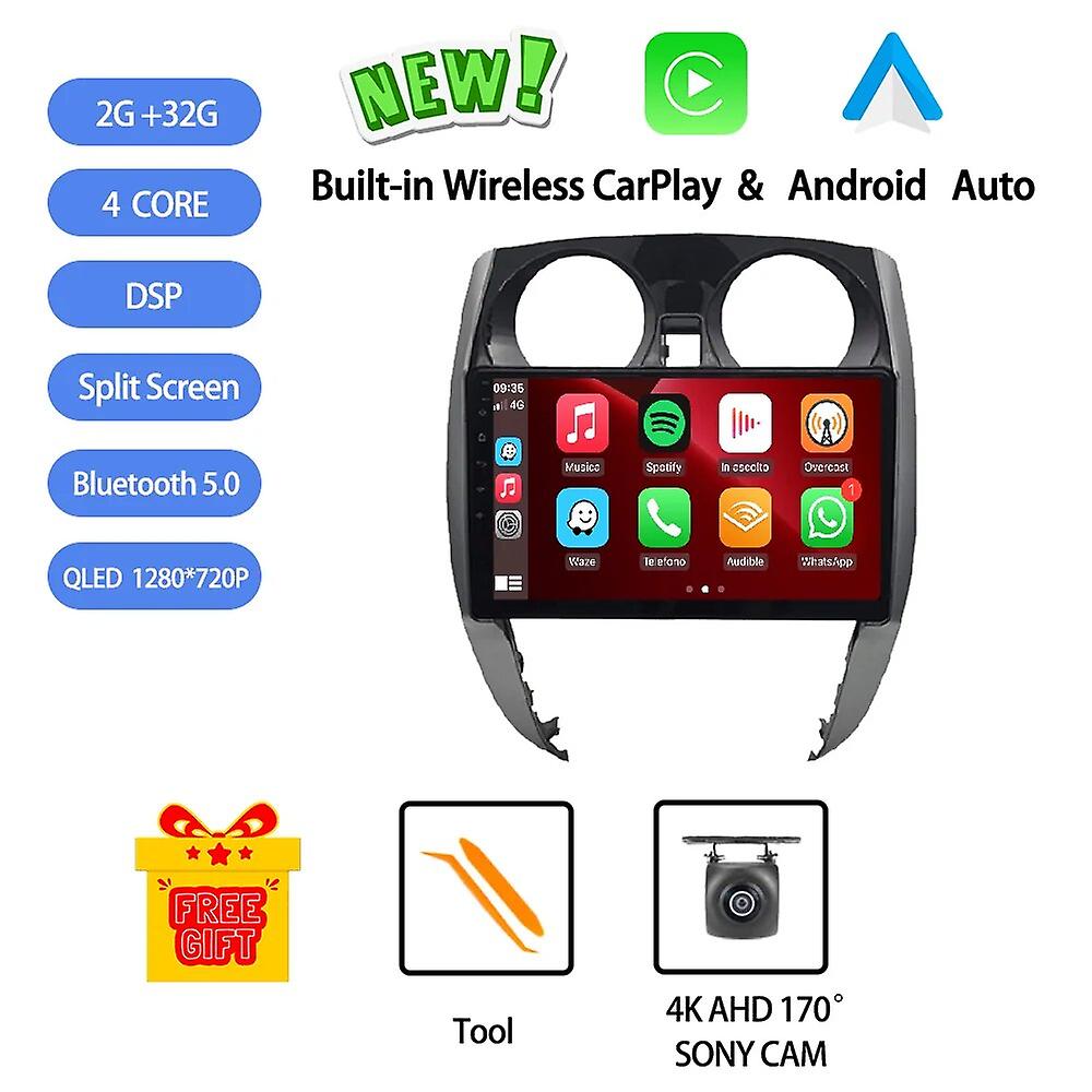 Android 13 For Nissan Note 2012 - 2019 Car Radio Stereo Multimedia Video Player Navigation Gps Wireless Carplay Head Unit Dsp