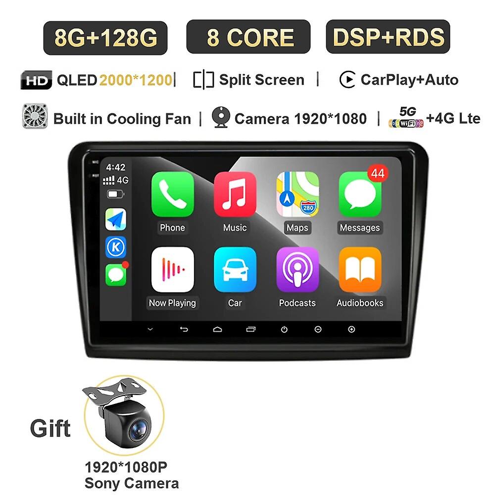 10.1" 4g Wifi Carplay 2din Android 13 Car Radio For Skoda Superb 2 B6 2008-2015 Multimidia Video Player Navigation Gps Dsp Qled
