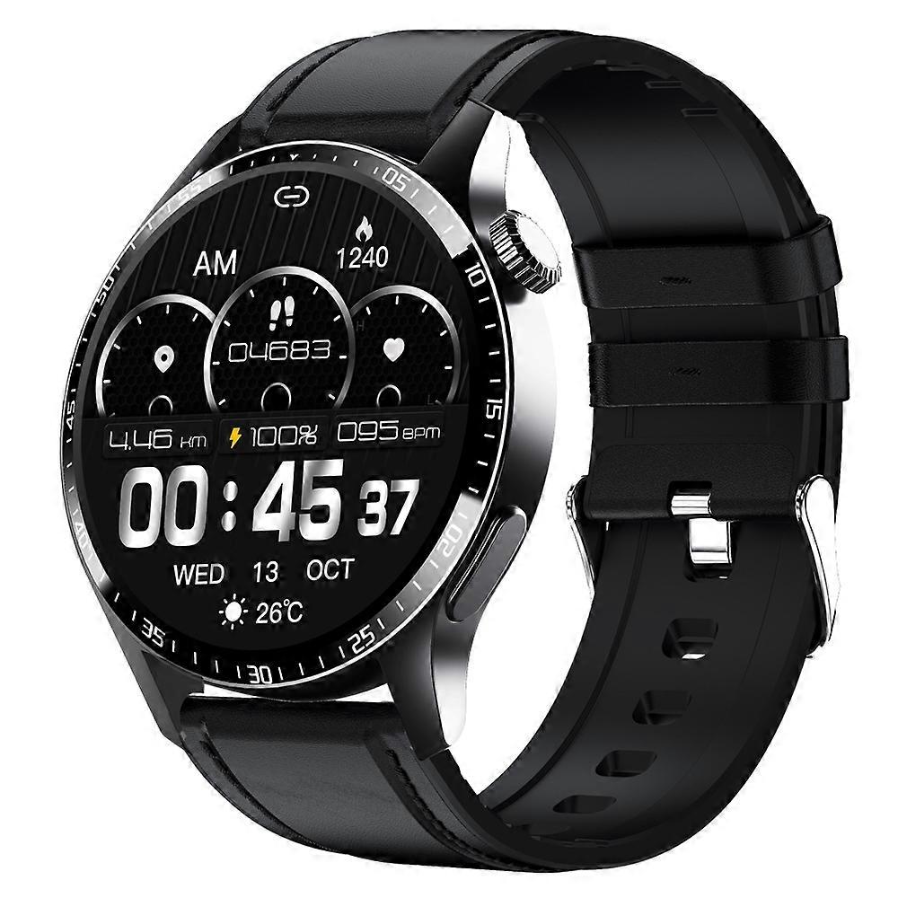 F207 Smart Watch Black Leather