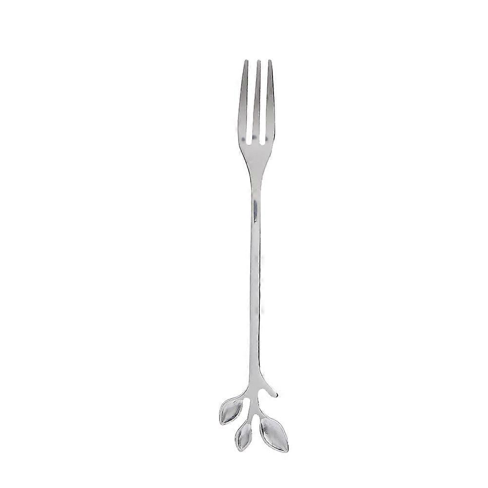 Stainless Steel Coffee Silver Fork Stirring Fork Branch Leaves Fork Dessert Fork