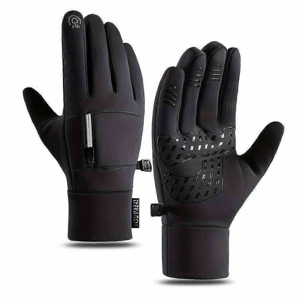 Men's Winter Outdoor Warm Gloves, Windproof Waterproof Touch Screen Gloves, Non-slip Coldproof Gloves For Outdoor Running Cycling Skiing Fishing Motor