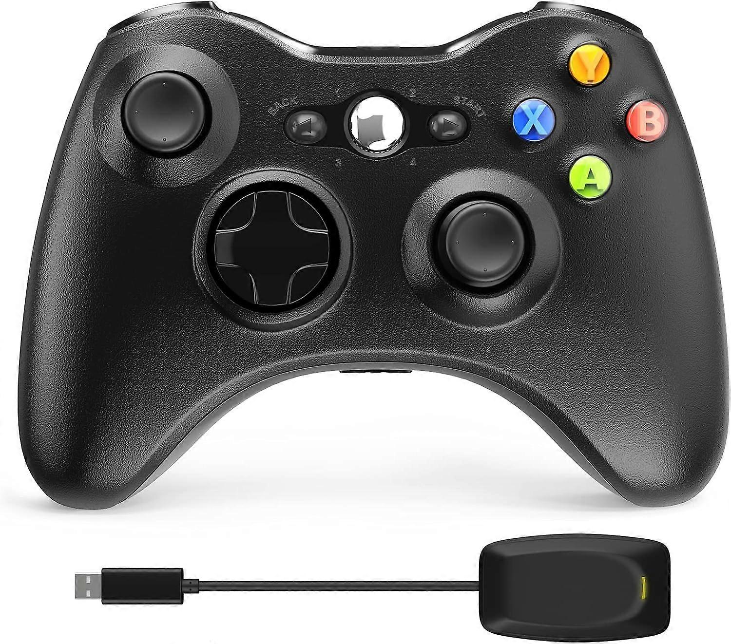 Xbox 360 Wireless Controller, 2,4 GHz Dual-Vibration Xbox 360 Gamecontroller, Remote-Gamecontroller mit Empfänger