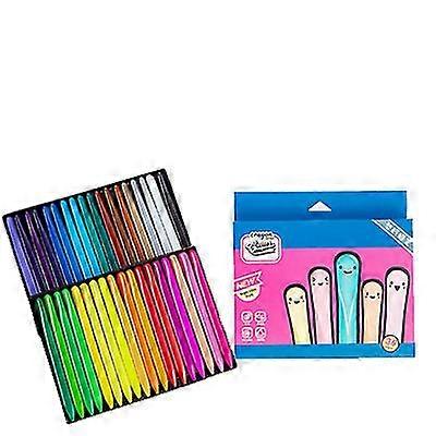 36 Colors Children's Triangle Crayons, Safe and Non-toxic, For Student Color Drawing