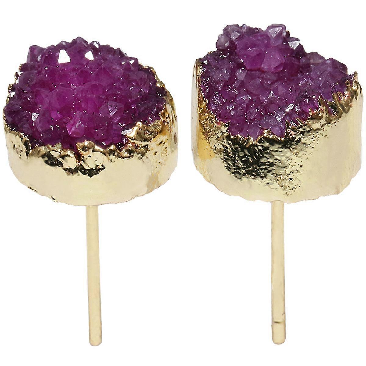 Earrings-Purple Prismatic Studs-Sophisticated Chic