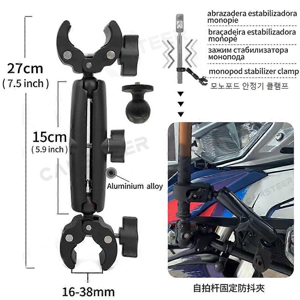 Tuyu Motorcycle Invisible Selfie Stick 3rd Mortgage View Gopro Max Hero11 Insta360 One Bery X2 Oner Camera Ram Mount Accessories