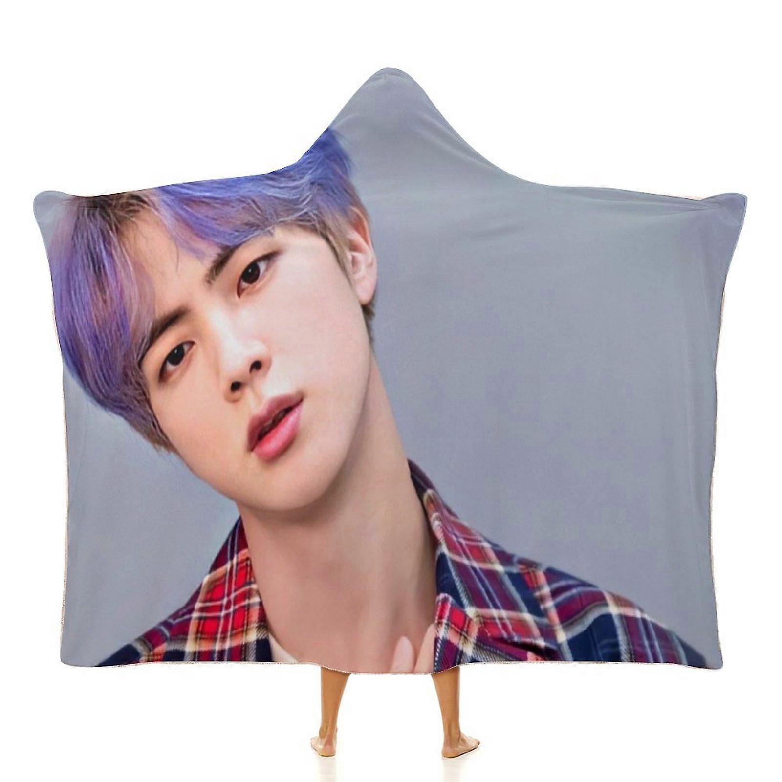 BTS Jin (111) Blanket Wearable Cartoon Cosplay Hoodie Throw