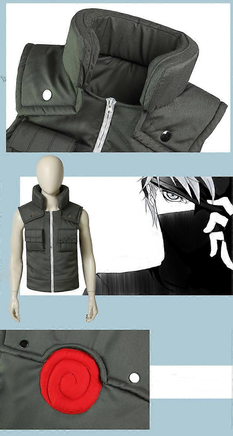Hatake Kakashi Cosplay Vest Japanese Anime Uzumaki Cosplay Costume