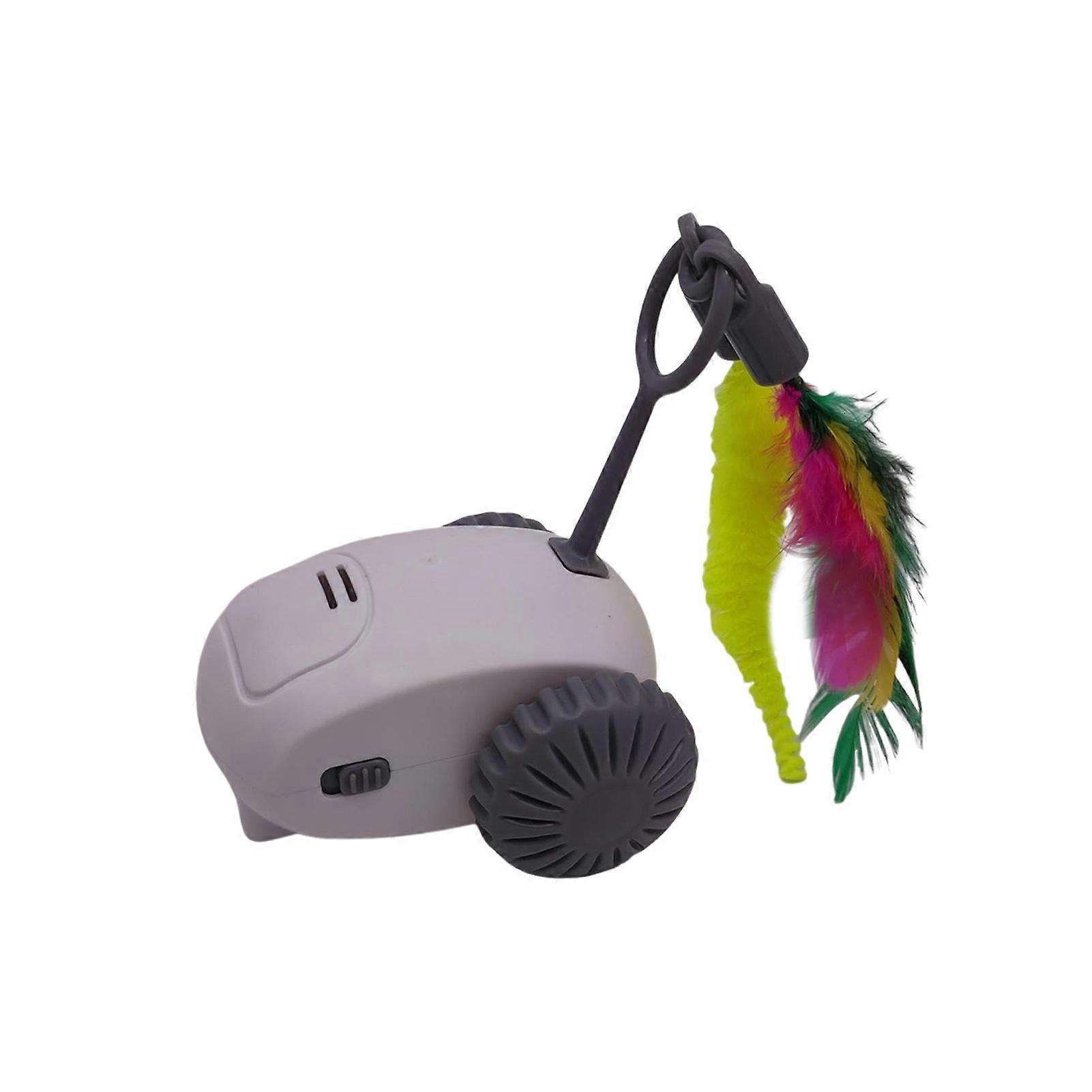 Turbo Tail Cat Toy Interactive Cat Mouse Toy USB Rechargeable Automatic Moving Teaser Toy for Indoor Cats