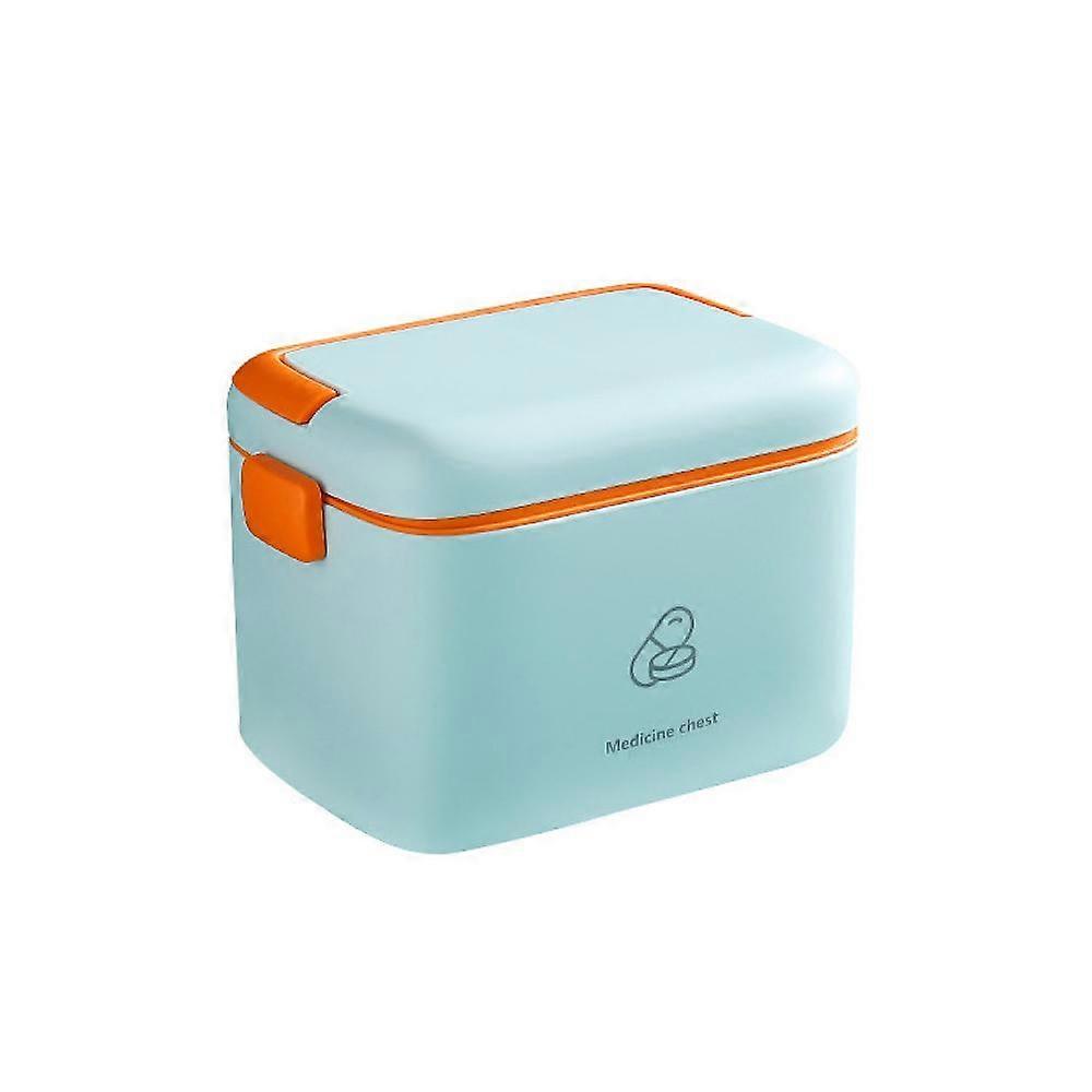 Large Medicine Storage Organizer Container with Removable Tray for Family Emergency Use