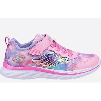Skechers Quick Kicks Flying Beauty MEMORY FOAM Trainers Junior Pink/Lavender