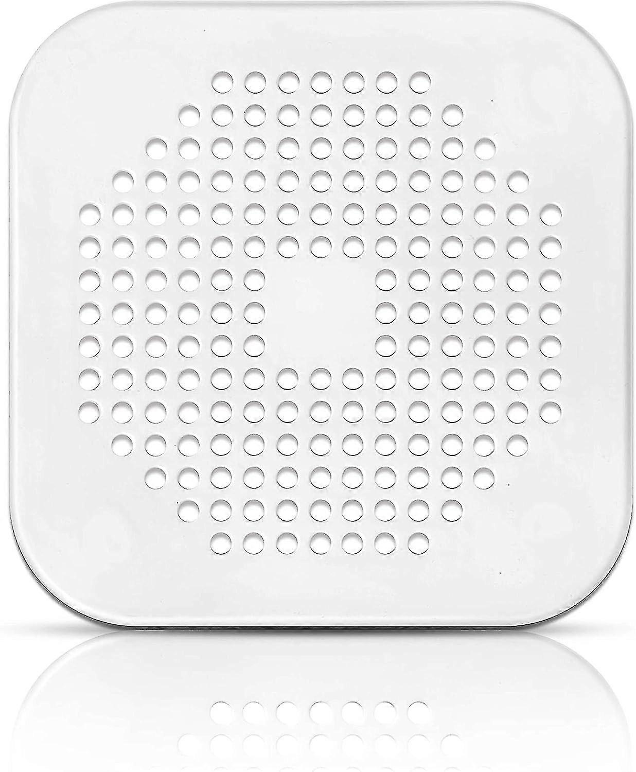 New ModelsShower Hair Filter--shower Hair Catcher|grey Or White|silicone Sink/bathtub/shower Filter-rubber Stopper Bathroom/kitchen14*14cm (white2pc)