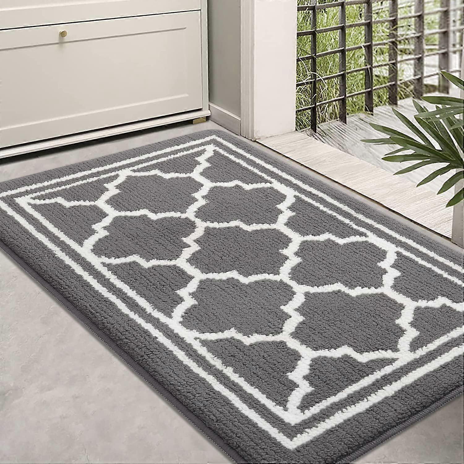 Indoor washable doormat, dust-absorbing non-slip low profile doormat