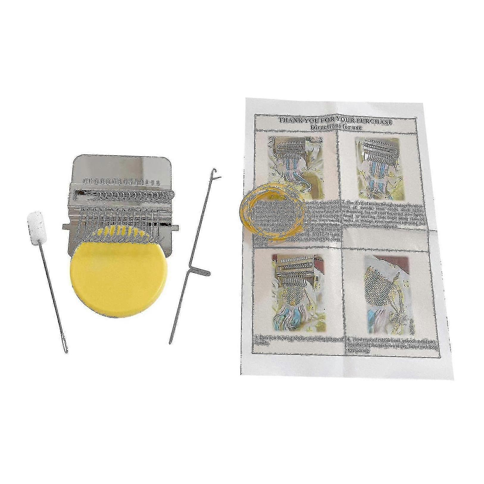 Wooden Loom Kit 14 Hooks Knitting Machine Weaving Tool For Beginners