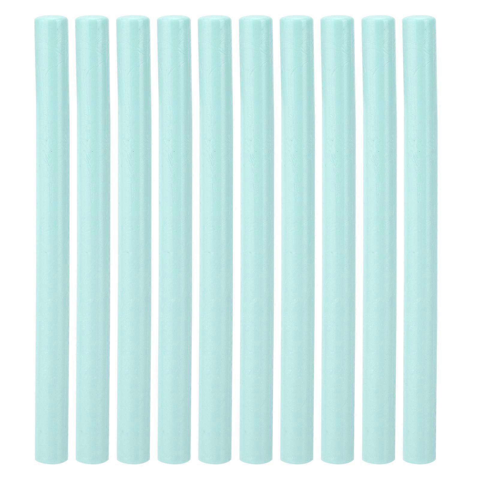 10Pcs Sealing Wax Sticks MultiColor Small Round Stamp Tools for DIY Invitations Cards Envelopes(Mint Green )