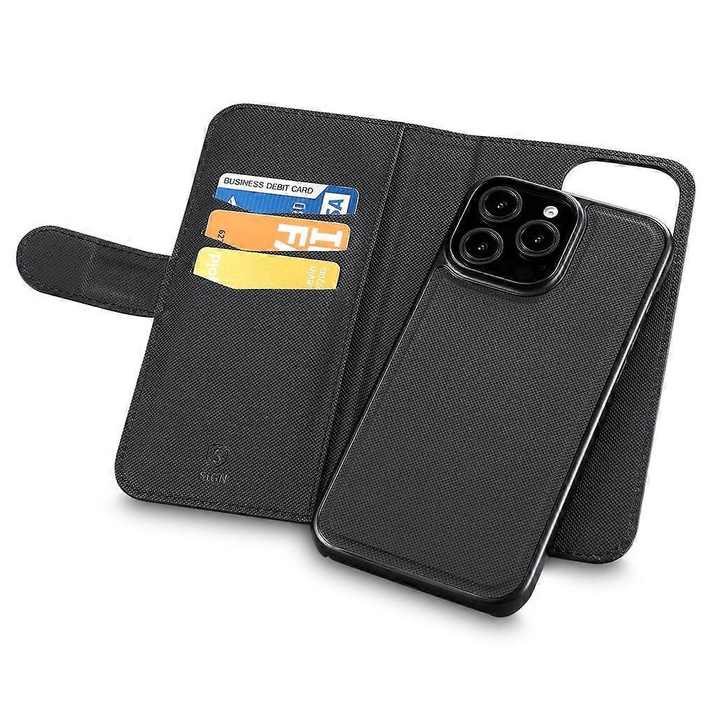 Wallet Case 2-in-1 für iPhone 16 Pro Max - Schwarz