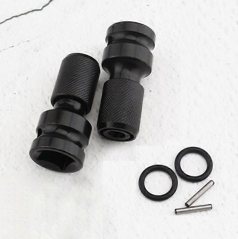 2Pcs Hex Ratchet Socket Impact Wrench Socket Set Adapter 1/2 Inch Square Female Drive To 1/4 Inch Quick Release Impact Tool Kit
