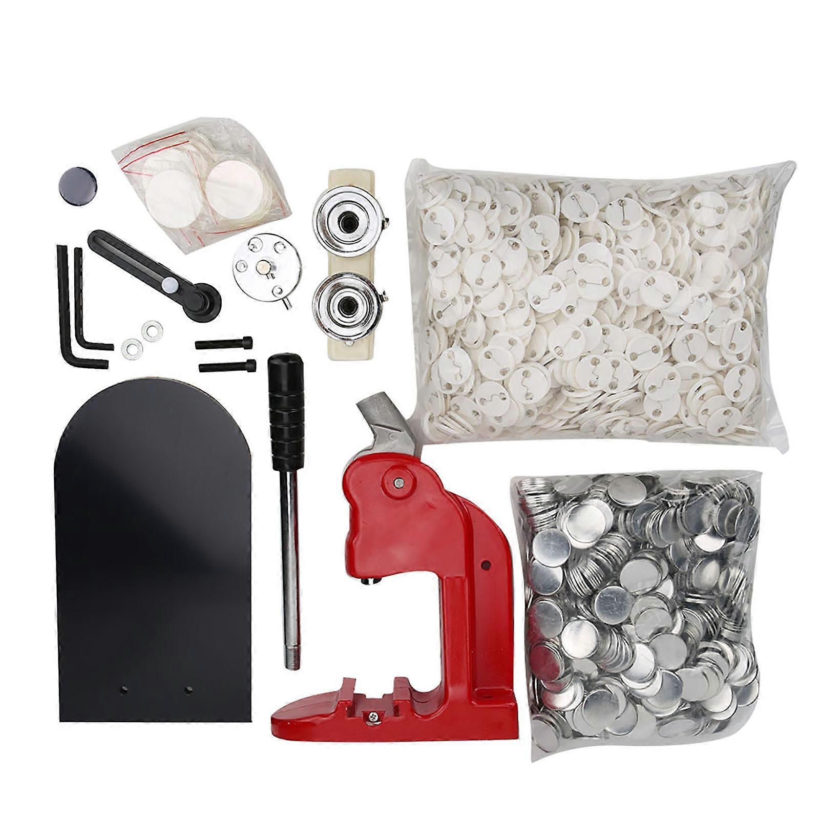 Aluminum Alloy Button Maker 32mm Badge Button Making Machine with Consumables