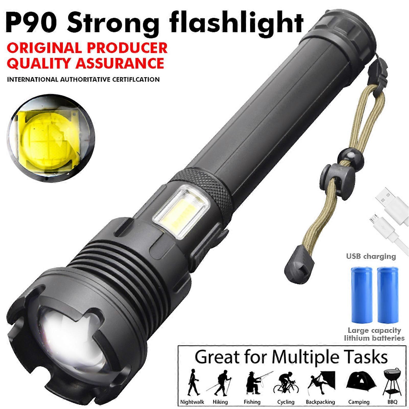 Powerful Emergency Flashlight Multi-gear Adjustment and Portable for Storm Outage Emergency Blackout