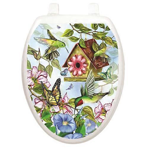 OVAL Superior Quality Hummingbirds Design Hygienic and Removable Toilet Tattoo
