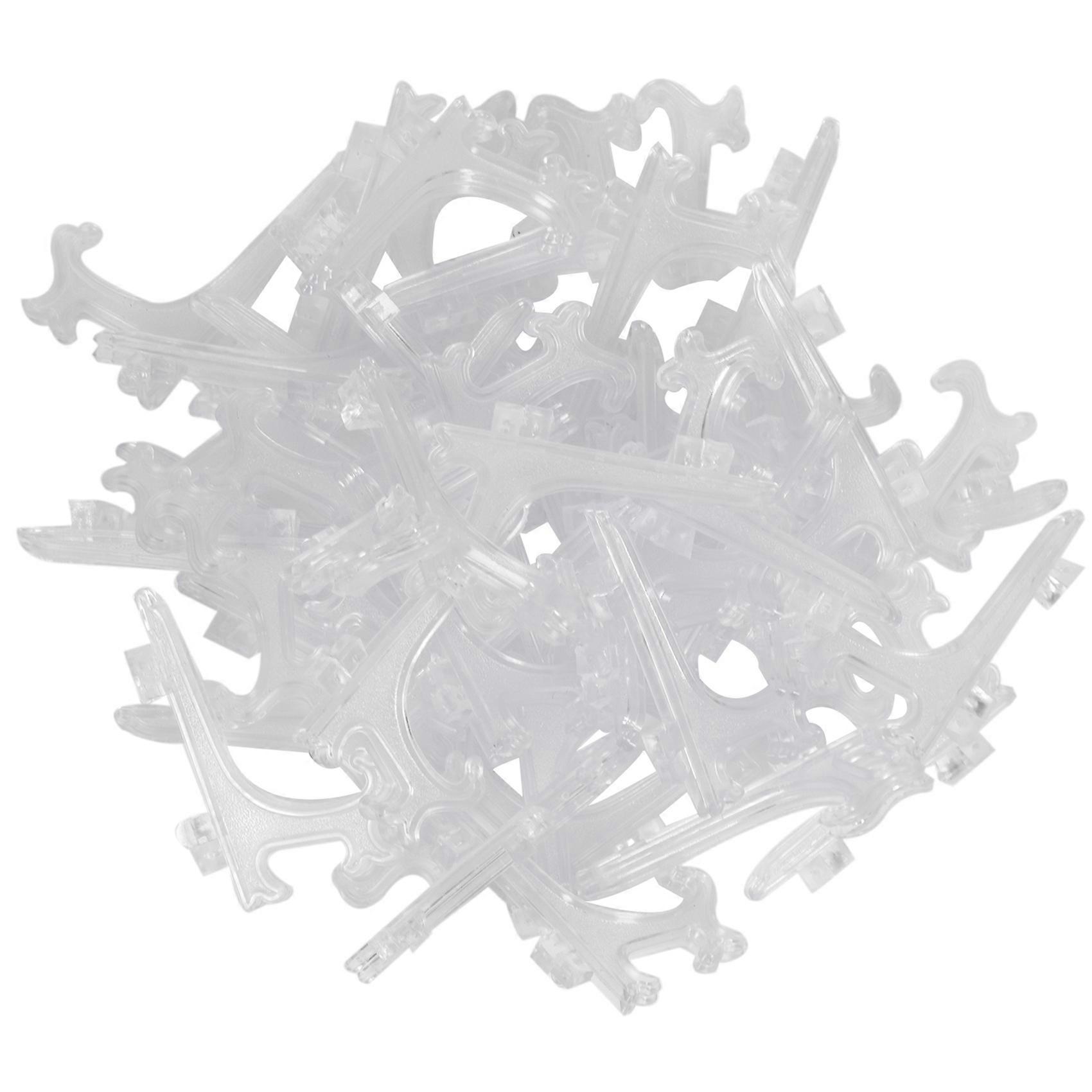 45Pcs Mini Easel Stands 3 Inch Plastic Plate Stand Holder Display Picture Easel Stand for Display P