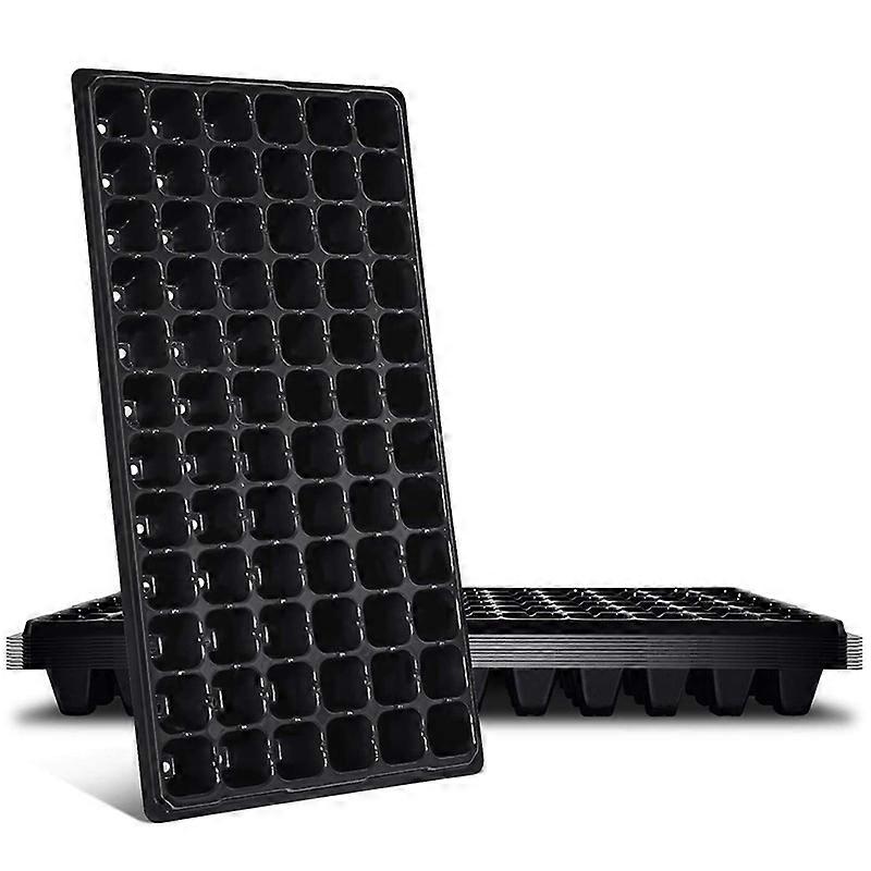 10 Pack Seed Tray, 72 Cell Seedling Trays with Drain Holes, Reusable Seed Kit, Mini Propagator Plan