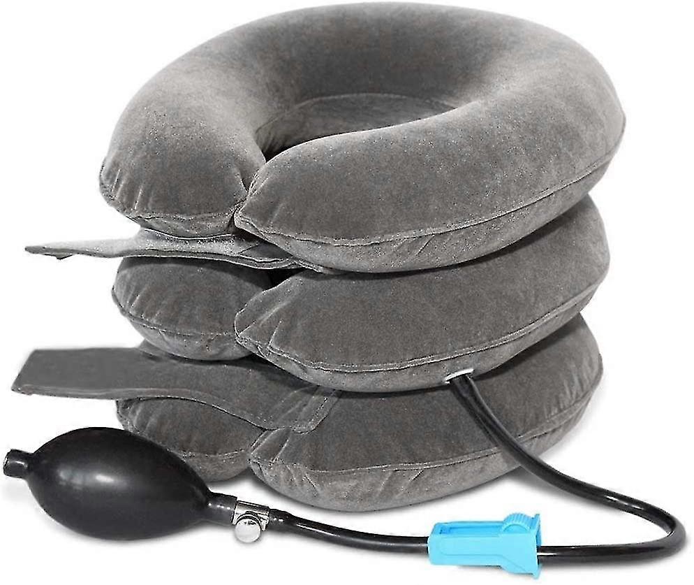 Acsergery Cervical Neck Traction Collar Device Inflatable Spine Alignment Pillow Instant Gift