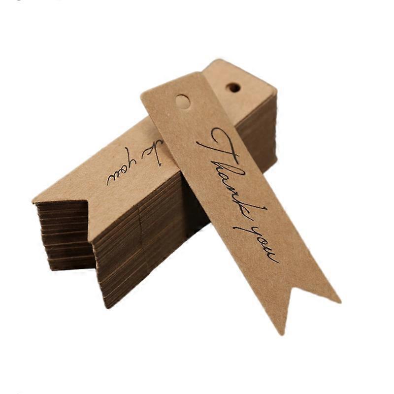 100Pcs Wrapping Thank You Tags Wrap Labels Package Name Cards Gift Tags for Home